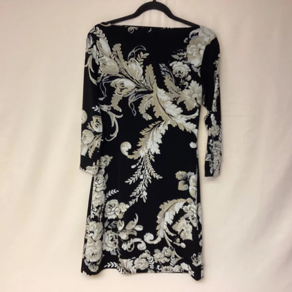 White House Black Market dress SZ XS floral mini dark cottagecore office… - Picture 4 of 7